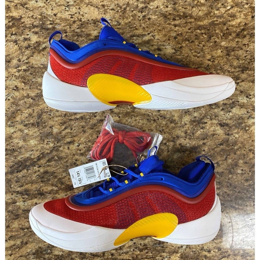 Men Size 14.5 Adidas D.O.N Issue 6 Basketball Shoes Kansas KU Jayhawks PE JP5407